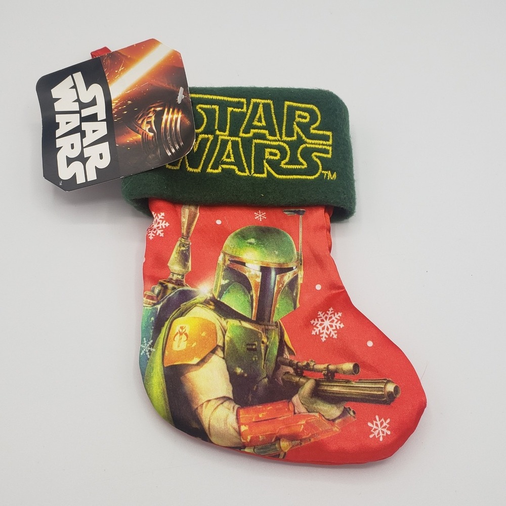 Disney Star Wars Boba Fett 7" Mini Christmas Stocking‎